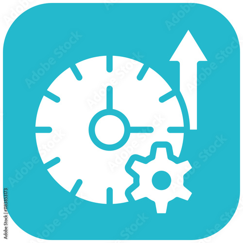 Network Uptime vector icon illustration of Networking iconset.