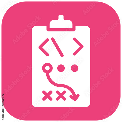 Test Strategy vector icon illustration of Quality Assurance iconset.