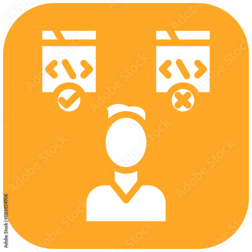 User Acceptance Testing vector icon illustration of Quality Assurance iconset.