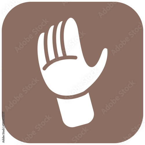Softball Mitt vector icon illustration of Outdoor Fun iconset.