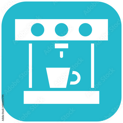 Cleaning Coffee Maker vector icon illustration of Cleaning and Dusting iconset.