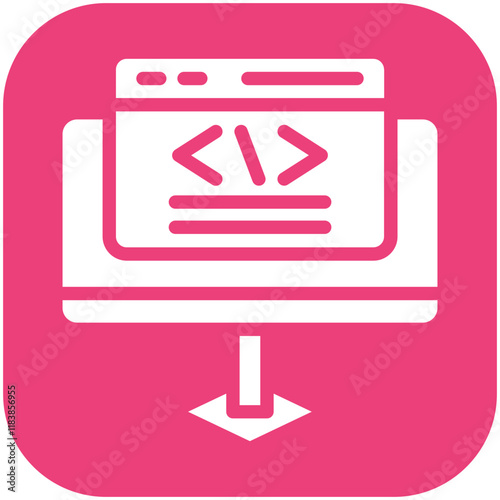 Front End Development vector icon illustration of No Code iconset.