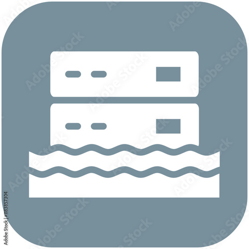 Data Lake vector icon illustration of No Code iconset. photo