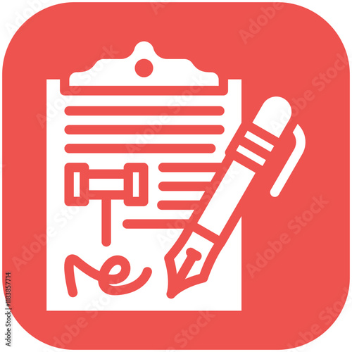 Petition vector icon illustration of Law & Legislation iconset.