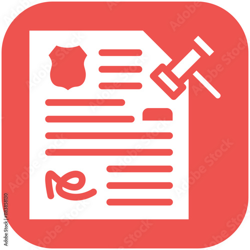 Jurisdiction vector icon illustration of Law & Legislation iconset.