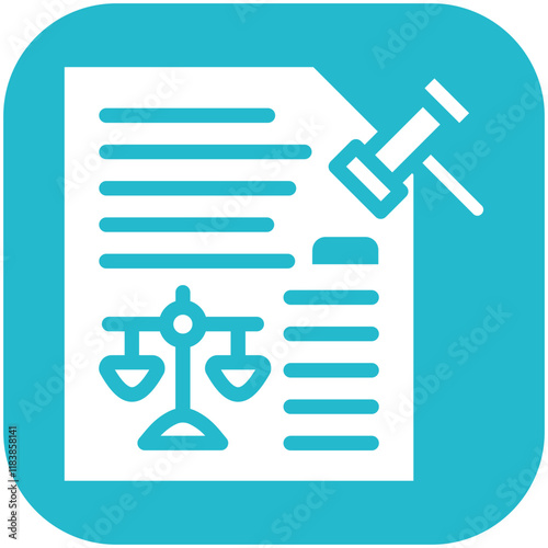 Judgement vector icon illustration of Law & Legislation iconset.