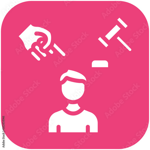 Guilty vector icon illustration of Law & Legislation iconset.