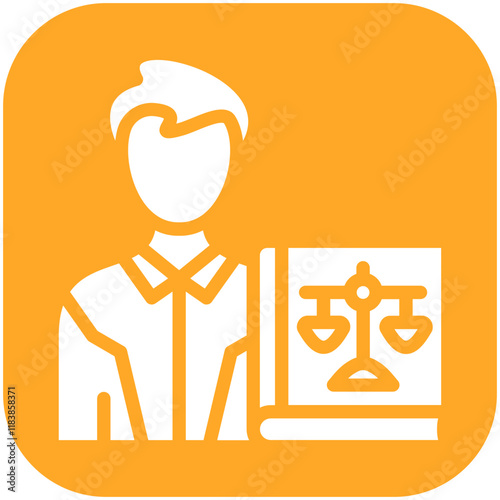 Defendant Male vector icon illustration of Law & Legislation iconset.