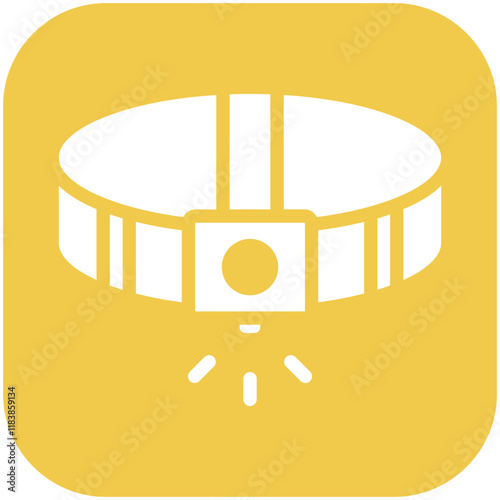 Head Lamp vector icon illustration of Fishing iconset.