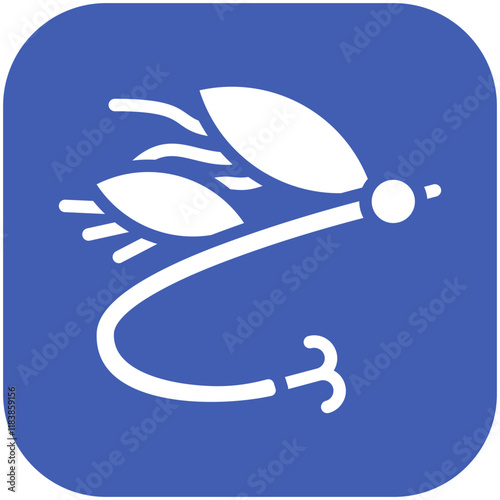 Fly-Fishing vector icon illustration of Fishing iconset.