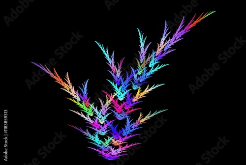 Computer generated fractal pattern and shape