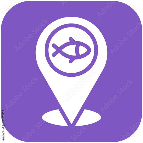Fishing Destinations vector icon illustration of Fishing iconset.