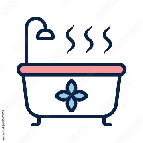 Get this creative icon of aroma bath in modern style