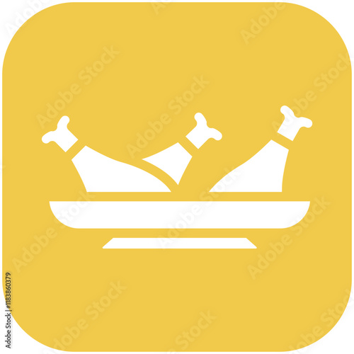 Fried Chicken vector icon illustration of Street Food iconset.