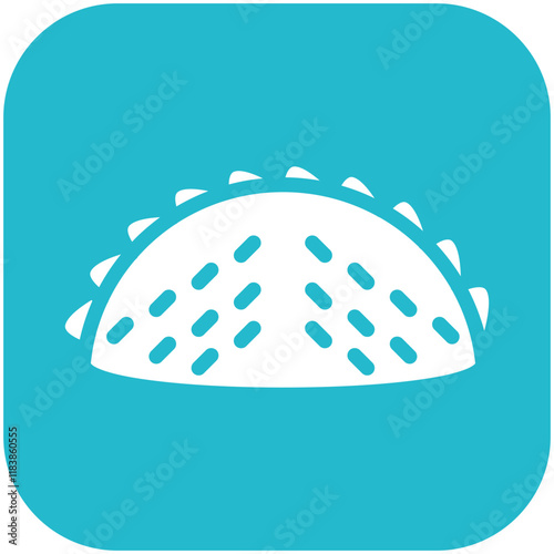 Empanada vector icon illustration of Street Food iconset.