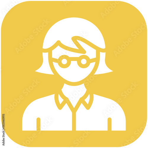 Teacher Female vector icon illustration of Business Training iconset.