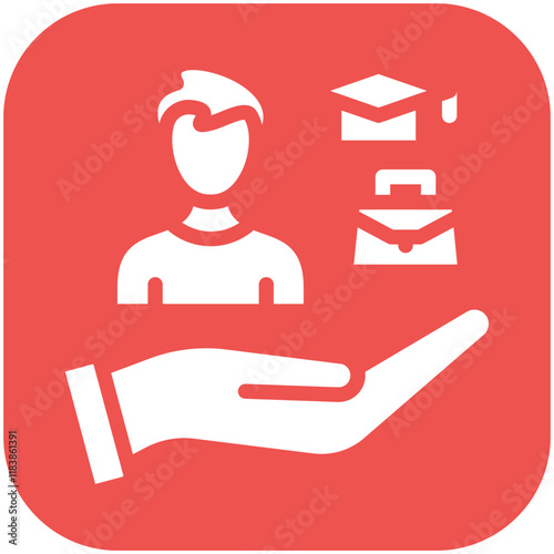 On the job Training vector icon illustration of Business Training iconset.