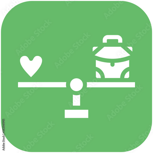 Work Life Balance vector icon illustration of Gig Economy iconset.