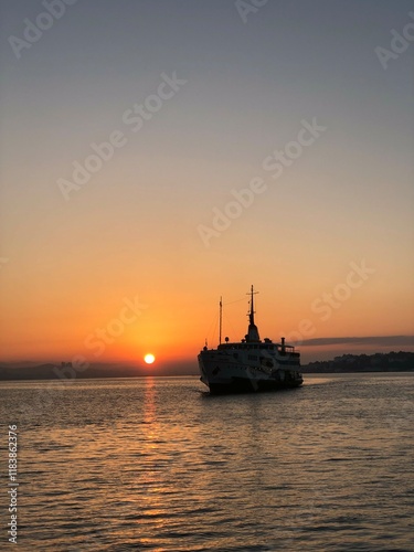 sunset over the sea from in Istanbul