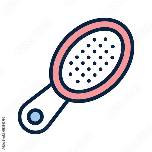 Perfectly designed hair brush vector in modern style