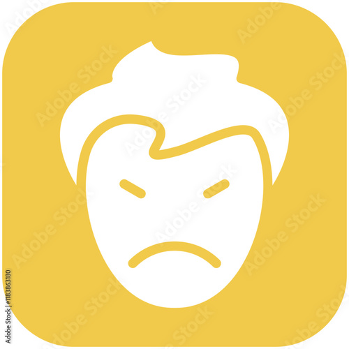 Stubborn vector icon illustration of Generation Gap iconset.