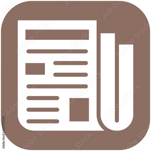 Newspaper vector icon illustration of Generation Gap iconset.