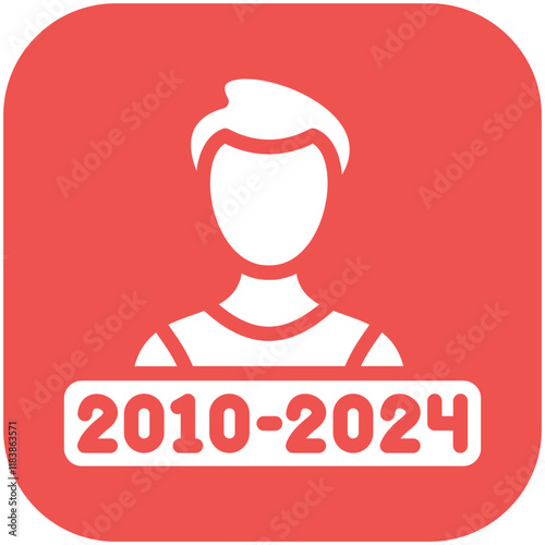 Generation Alpha vector icon illustration of Generation Gap iconset.