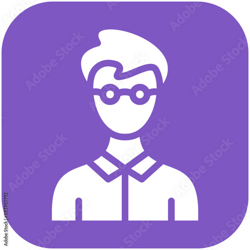 Adult Man vector icon illustration of Generation Gap iconset.