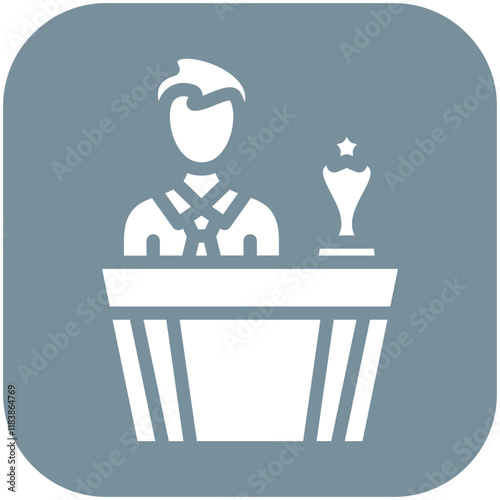 Giving Speech vector icon illustration of Award Events iconset.