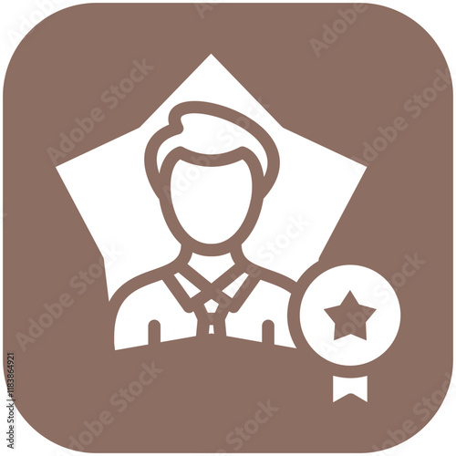 Employee of the Year vector icon illustration of Award Events iconset.