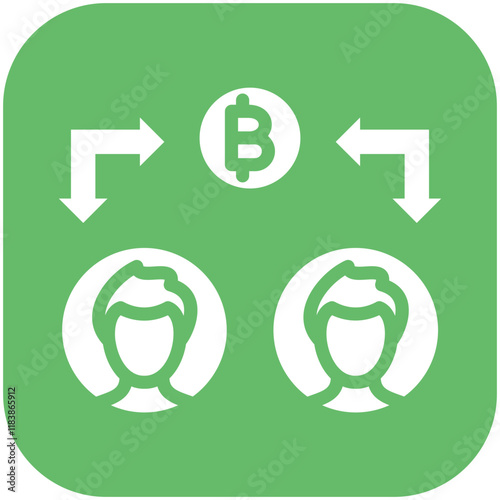 Peer To Peer vector icon illustration of Cryptocurrency iconset.