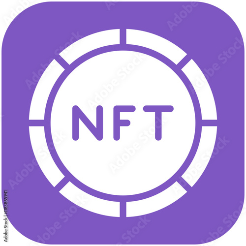 NFT vector icon illustration of Cryptocurrency iconset.