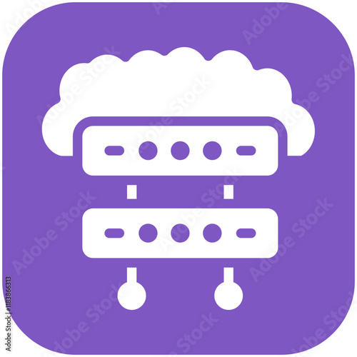 Cloud Storage vector icon illustration of Cryptocurrency iconset.