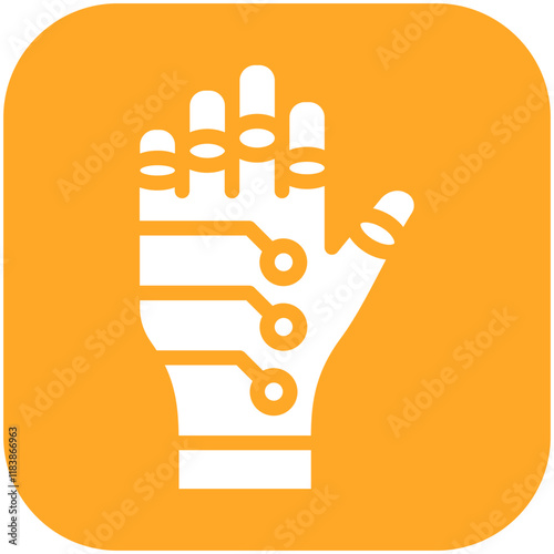 Robot Hand vector icon illustration of Robotics iconset.