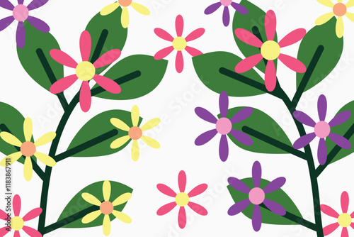 floral background vector art fullcolor
