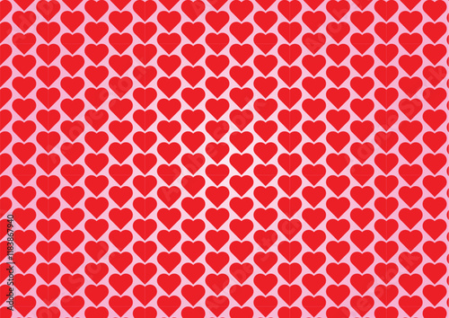 Seamless pattern with hearts