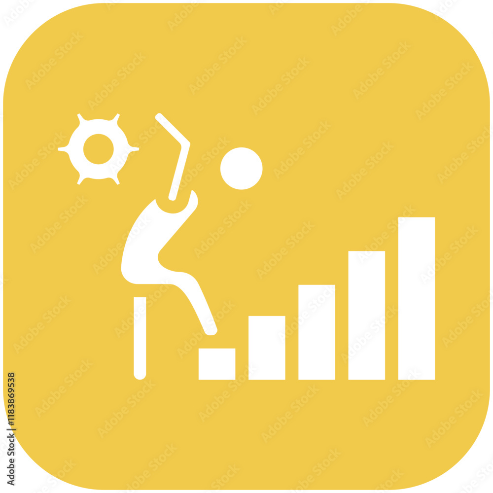 Obraz premium Hard Work vector icon illustration of Achievements iconset.