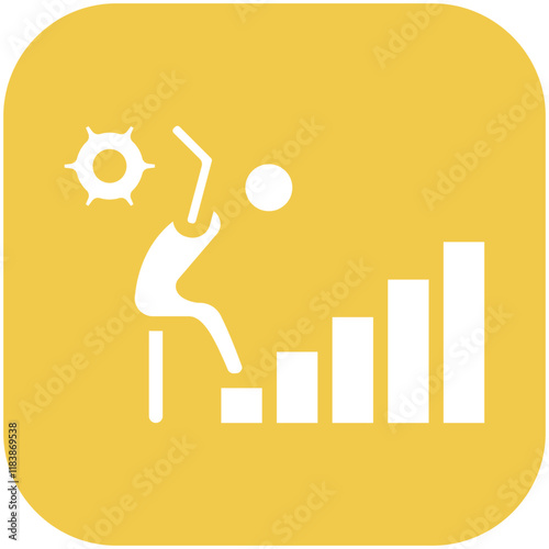 Hard Work vector icon illustration of Achievements iconset.