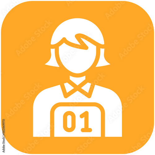 Athlete Female vector icon illustration of Achievements iconset.