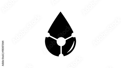 Retinol emblem, black isolated silhouette