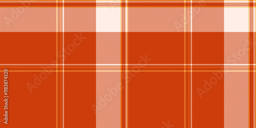 Vibrant orange and white plaid pattern.  Perfect for textile design, website backgrounds, or autumnal themed projects.  Clean, modern aesthetic with a subtle textured effect.