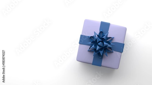 abstract gift box as present - 3d rendering 4k seamless loop