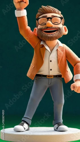 Joyful 3D Character Animation Loop