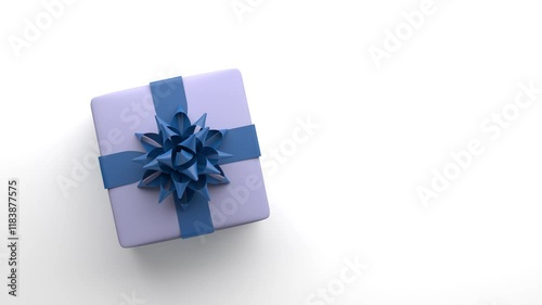 abstract gift box as present - 3d rendering 4k seamless loop