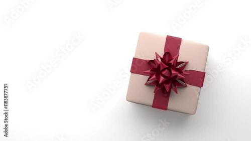 abstract gift box as present - 3d rendering 4k seamless loop
