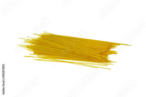 spilled Italian spaghetti isolated on a transparent background. Png and Jpg image