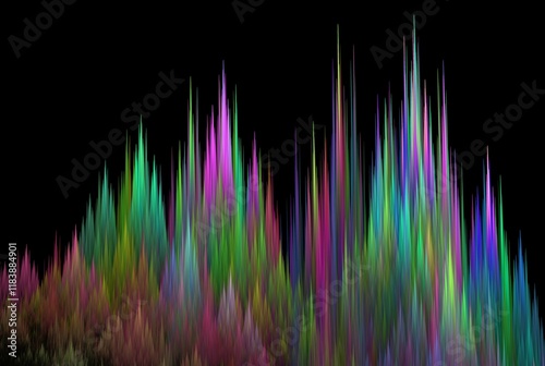 Computer generated fractal pattern and shape