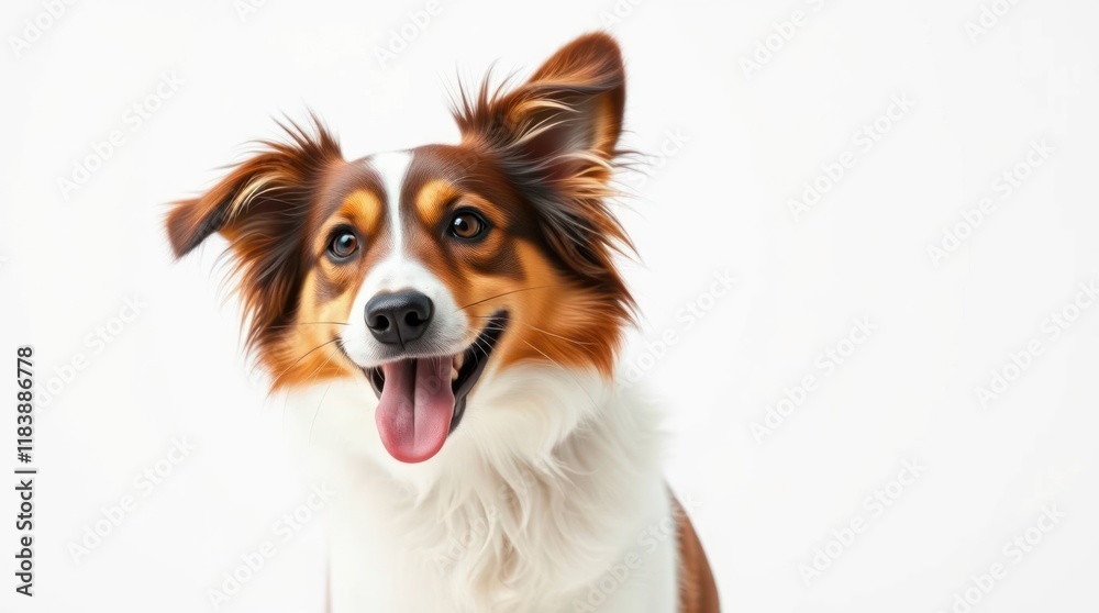 Happy Border Collie Dog Smiling with a Playful Expression Happy Border Collie Dog Smiling with a Playful Expression