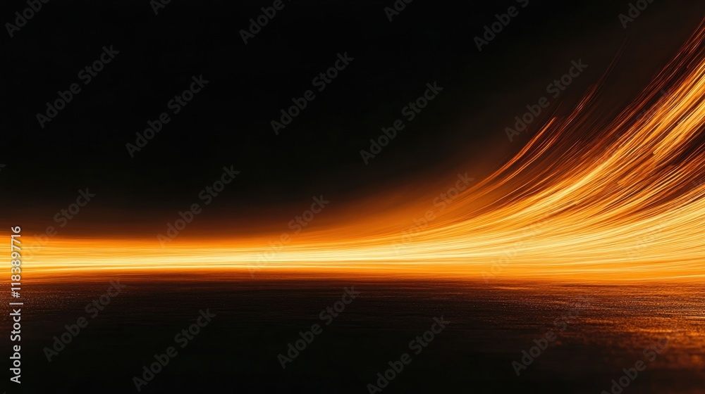 Obraz premium Abstract light trails in dark background