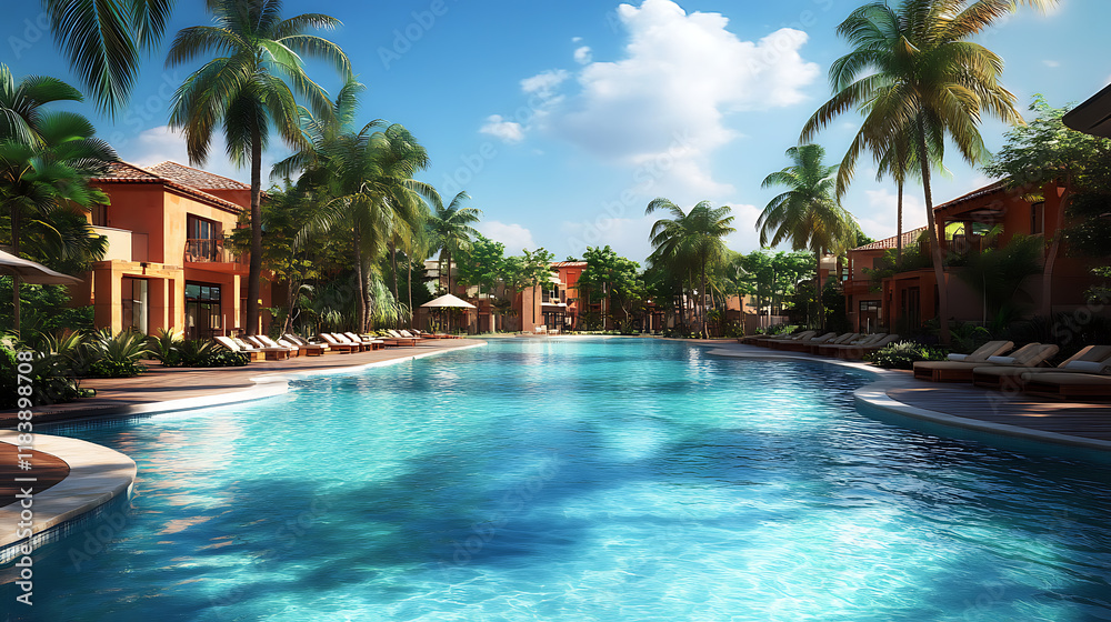 Fototapeta premium Tropical resort balco